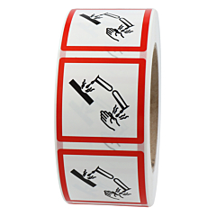 GHS-Etikett, GHS 05, Ätzende Stoffe, 50 x 50 mm - Zum Produkt