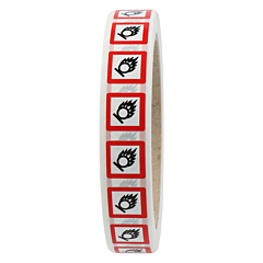 GHS labels GHS 03, oxidizing hazard, 15 x 15 mm - View Product