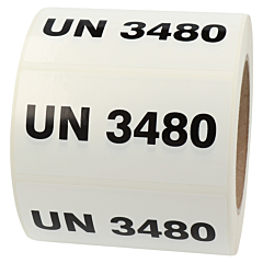 UN labels, UN 3480, polyethylene foil, 100 x 50 mm - View Product
