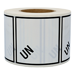 UN labels, ADR regulation 653, polyethylene foil, 100 x 100 mm - View Product