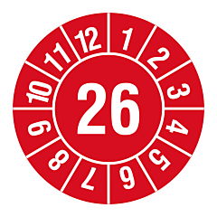 Jahresprüfplakette, 2026, Polyethylen, Ø 20 mm - Zum Produkt