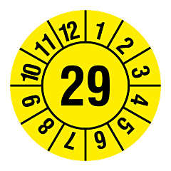 Jahresprüfplakette, 2029, Polyethylen, Ø 30 mm - Zum Produkt
