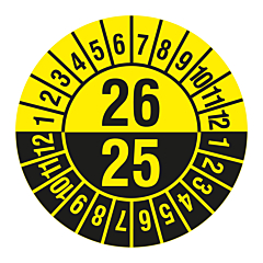 Mehrjahresprüfplakette, 2025-2026, Polyethylen, Ø 30 mm - Zum Produkt