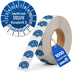 DGUV Prüfplakette, 2027-2032, Polyethylen, Ø 30 mm - Zum Produkt