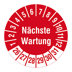 inspection date label, several years, 2026-2031, polyethylene foil, Ø 30 mm - View Product