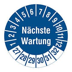 inspection date label, several years, 2027-2032, polyethylene foil, Ø 30 mm - View Product