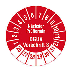 DGUV inspection label, 2026-2031, polyethylene foil, Ø 20 mm - View Product