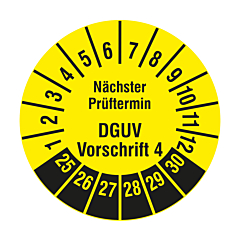DGUV Prüfplakette, 2025-2030, Polyethylen, Ø 20 mm - Zum Produkt