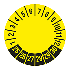 Mehrjahresprüfplakette, 2025-2030, Polyethylen, Ø 30 mm - Zum Produkt