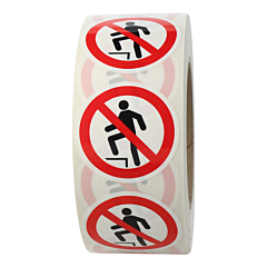 prohibited sign, do not step, Ø 50 mm - View Product
