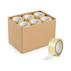 Paketband, 50 mm breit, 66 m Rollenlänge, leise abrollend - Zum Produkt