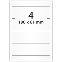 paper labels, 190 x 61 mm - View Product