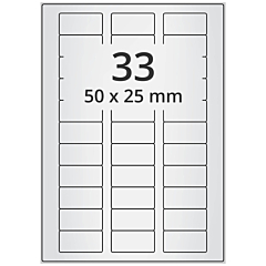 Polyester Etiketten, silber, 50 x 25 mm - Zum Produkt