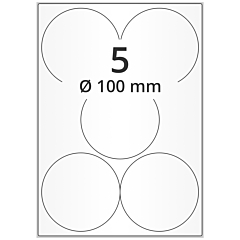 polyester labels, white, Ø 100 mm - View Product