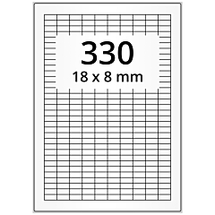 Polyester Etiketten, weiß, 18 x 8 mm - Zum Produkt