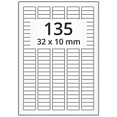 Polyester Etiketten, weiß, 32 x 10 mm - Zum Produkt