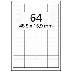 Polyester Etiketten, weiß, 48,5 x 16,9 mm - Zum Produkt