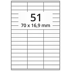 polyester labels, white, 70 x 16.9 mm - View Product
