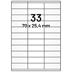 Polyester Etiketten, weiß, 70 x 25,4 mm - Zum Produkt