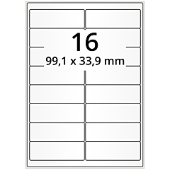 Polyester Etiketten, weiß, 99,1 x 33,9 mm - Zum Produkt
