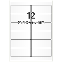 polyethylene foil labels, white, 99.1 x 42.3 mm - View Product