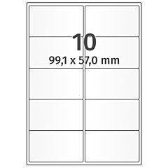 polyethylene foil labels, white, 99.1 x 57 mm - View Product