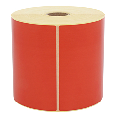 uncoated thermal-eco labels, red, permanent, 101.6 x 152.4 mm - View Product