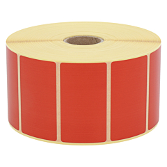uncoated thermal-eco labels, red, permanent, 57.15 x 31.75 mm - View Product