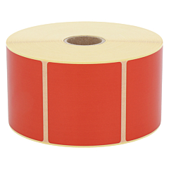 uncoated thermal-eco labels, red, permanent, 57.15 x 50.8 mm - View Product