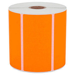 fluorescent paper labels, bright orange, 100 x 50 mm - View Product