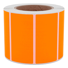 fluorescent paper labels, bright orange, 105 x 74 mm - View Product