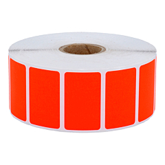 fluorescent paper labels, bright red, 38 x 23 mm - View Product