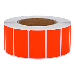 fluorescent paper labels, bright red, 60 x 40 mm - View Product