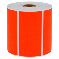 fluorescent paper labels, bright red, 76.2 x 25.4 mm - View Product