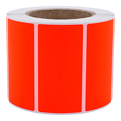 fluorescent paper labels, bright red, 105 x 74 mm - View Product