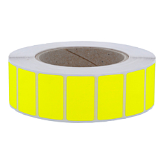 fluorescent paper labels, bright yellow, 38 x 23 mm - View Product