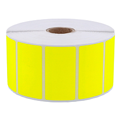 fluorescent paper labels, bright yellow, 60 x 40 mm - View Product