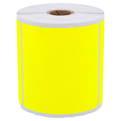 fluorescent paper labels, bright yellow, 100 x 100 mm - View Product