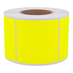 fluorescent paper labels, bright yellow, 100 x 100 mm - View Product