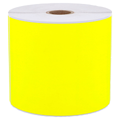 fluorescent paper labels, bright yellow, 100 x 150 mm - View Product