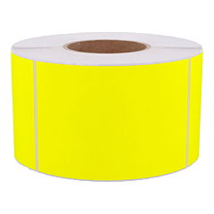 fluorescent paper labels, bright yellow, 101.6 x 152.4 mm - View Product