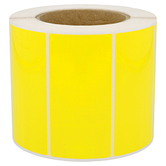 polyester labels, yellow, permanent, 105 x 52 mm - View Product