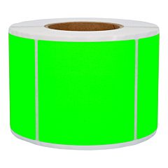 fluorescent paper labels, bright green, 100 x 100 mm - View Product