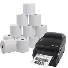 Linerless-Etikettendrucker-Set, GoDEX DT4L + 12 Rollen Linerless Etiketten (102 mm) - Zum Produkt
