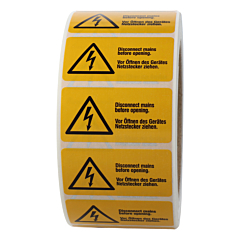 warning labels, W012, 50.8 x 25.4 mm - View Product