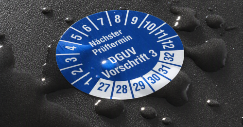 wasserfeste DGUV Prüfplakette