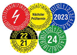 Prüfplaketten aus Folie