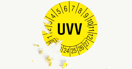 UVV Plaketten mit Manipulationsschutz