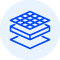Icon mit &uuml;bereinanderliegenden Schichten als Symbol f&uuml;r Material- und Formvielfalt, passend f&uuml;r typische Logistikanwendungen.